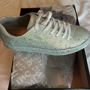 Never work INC sparkle tennis shoes